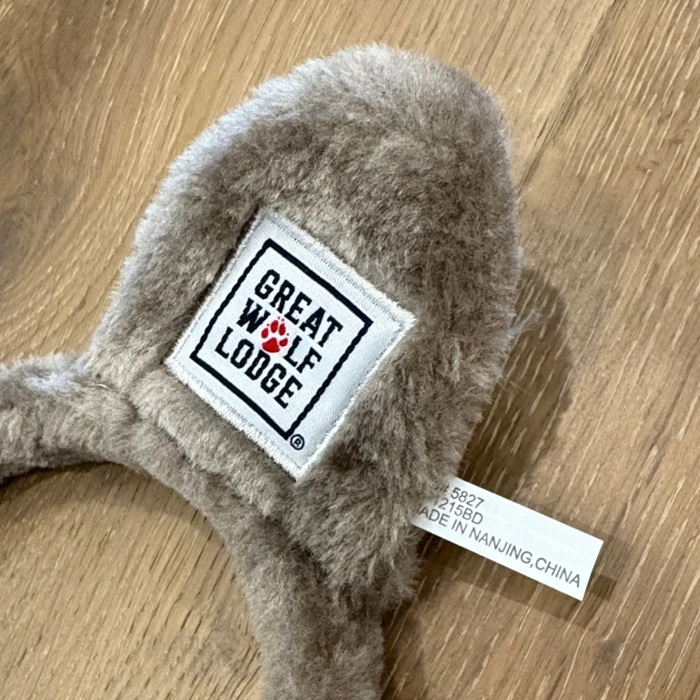 Kids Plush Brown Animal Ear Headband - Set of 4